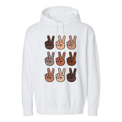 Melanin Peace Diversity Beauty Has No Skin Tone Black Pride Garment-Dyed Fleece Hoodie