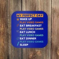 My Perfect Day Video Games For Gamers Gift Coaster