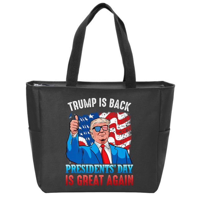 Make PresidentS Day Great Again President Trump Usa America Zip Tote Bag
