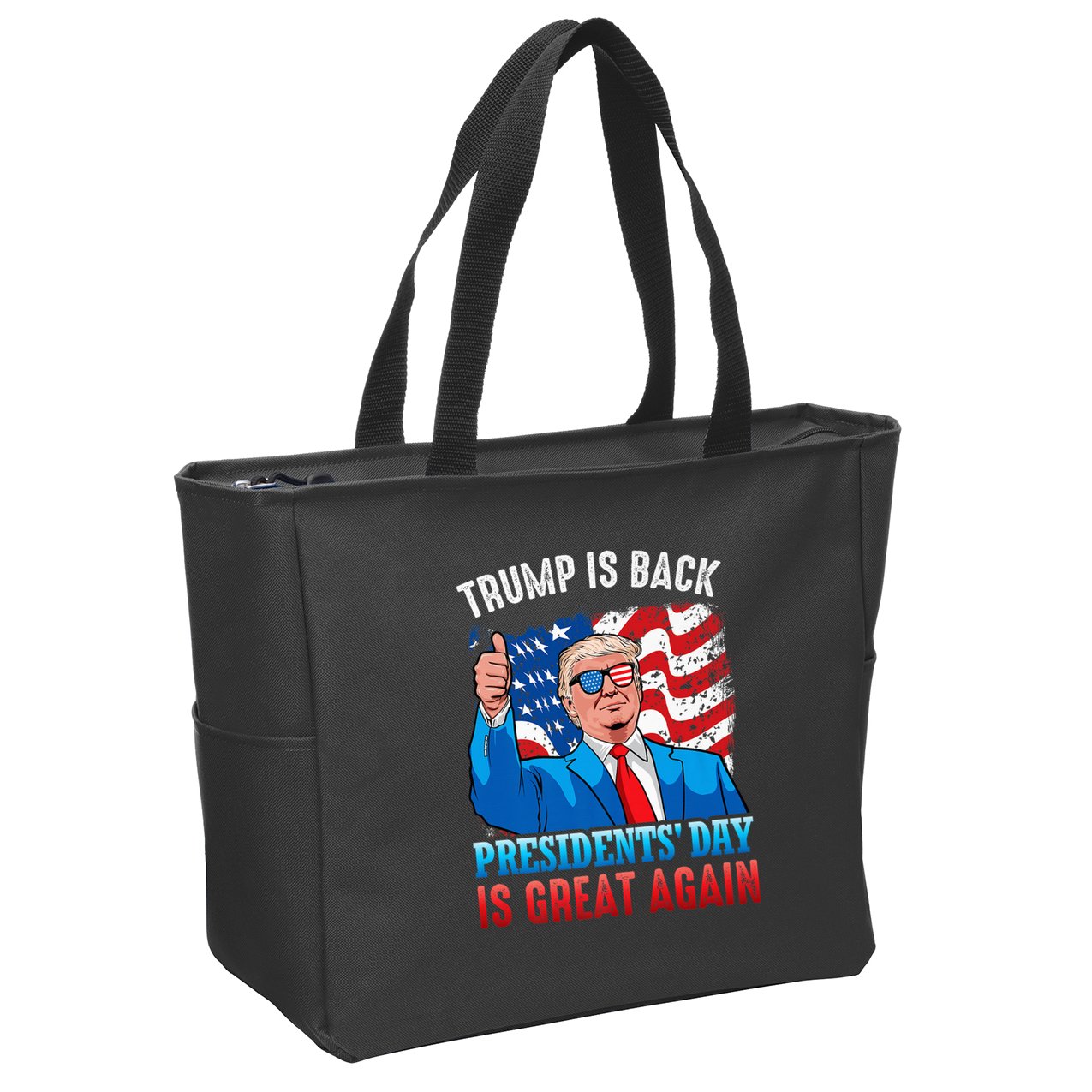 Make PresidentS Day Great Again President Trump Usa America Zip Tote Bag