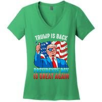 Make PresidentS Day Great Again President Trump Usa America Women's V-Neck T-Shirt