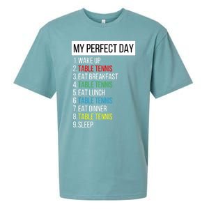 My Perfect Day Table Tennis Cute Gift Sueded Cloud Jersey T-Shirt