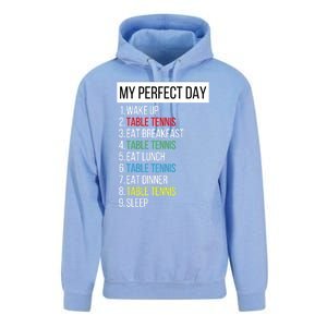 My Perfect Day Table Tennis Cute Gift Unisex Surf Hoodie