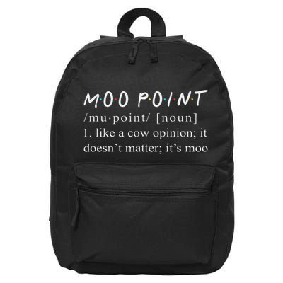 Moo Point Definition Funny Moo Point 16 in Basic Backpack