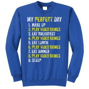 My Perfect Day Video Games Gamer Funny Cool Design Great Gift Sweatshirt