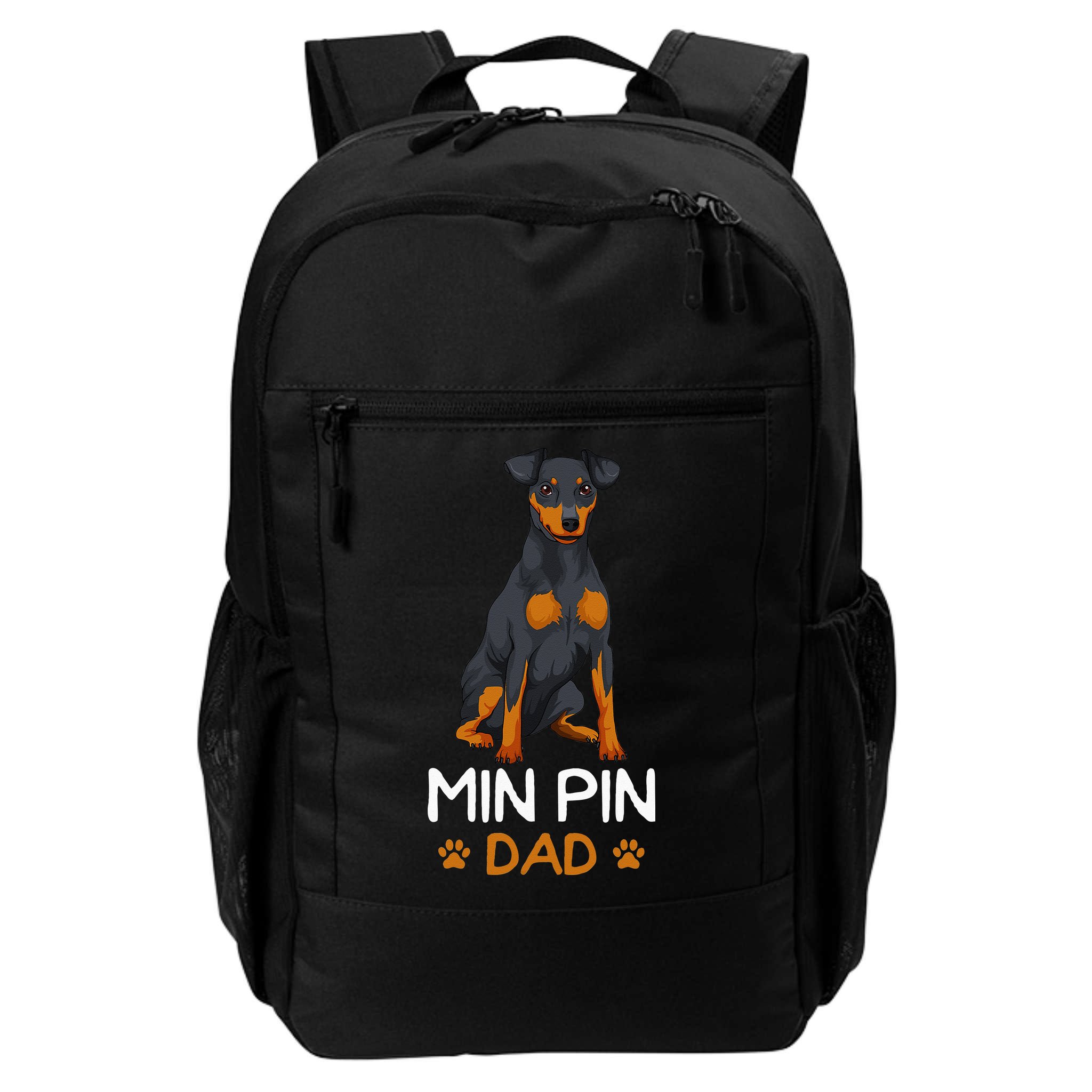 Min Pin Dad Miniature Pinscher Dog Father Father´s Day Backpack
