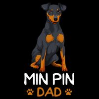 Min Pin Dad Miniature Pinscher Dog Father Father´s Day 7-Panel Snapback Hat