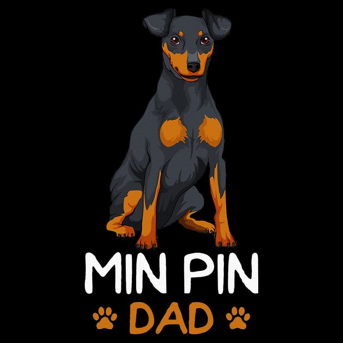 Min Pin Dad Miniature Pinscher Dog Father Father´s Day 7-Panel Snapback Hat