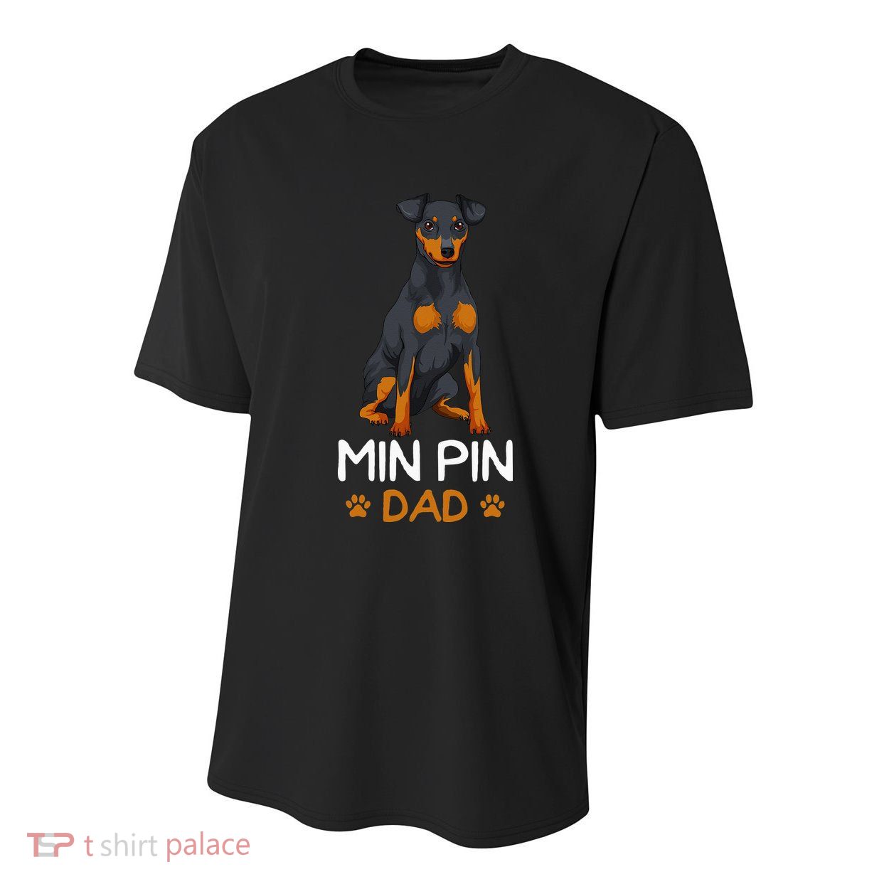 Min Pin Dad Miniature Pinscher Dog Father Father´s Day Youth Performance Sprint T-Shirt