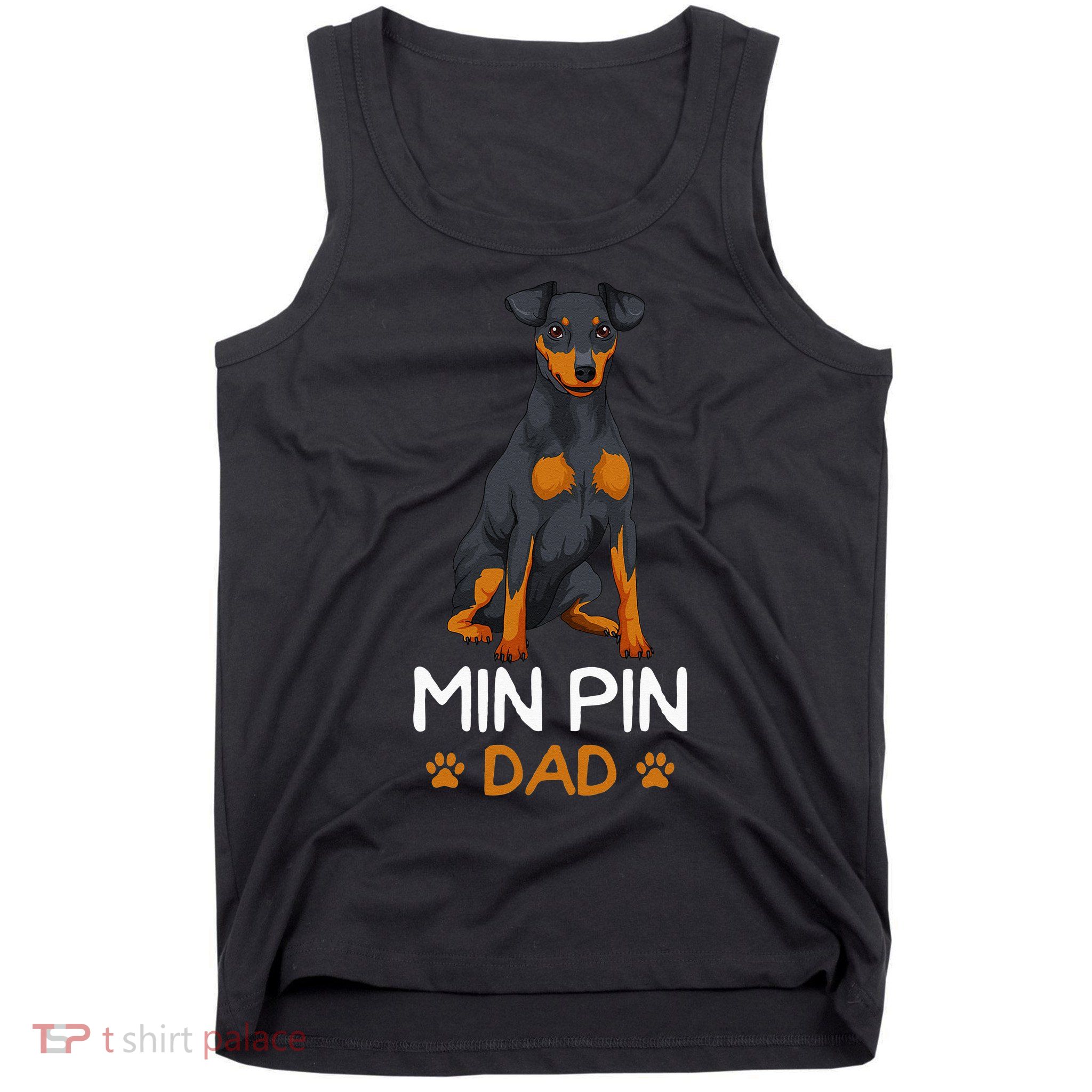 Min Pin Dad Miniature Pinscher Dog Father Father´s Day Tank Top