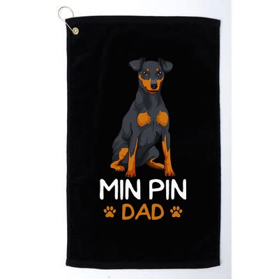 Min Pin Dad Miniature Pinscher Dog Father Father´s Day Golf Towel