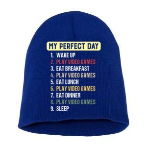 My Perfect Day Video Games Gift My Perfect Day Gift Short Acrylic Beanie