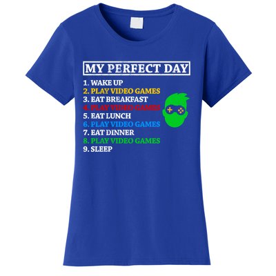 My Perfect Day Video Games Funny Great Gift Women's T-Shirt