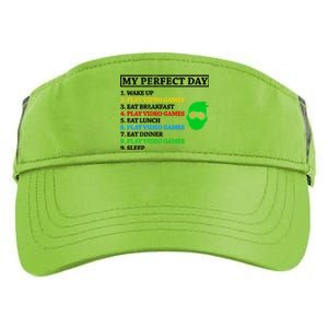 My Perfect Day Video Games Funny Gift Adult Drive Performance Visor