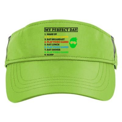 My Perfect Day Video Games Funny Gift Adult Drive Performance Visor