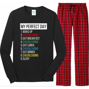 My Perfect Day Cheerleading Gift Long Sleeve Pajama Set