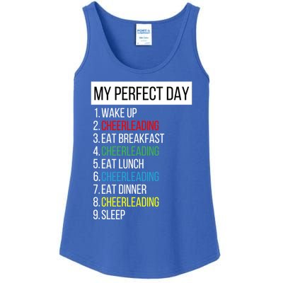 My Perfect Day Cheerleading Gift Ladies Essential Tank