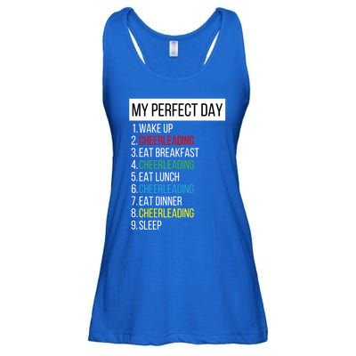 My Perfect Day Cheerleading Gift Ladies Essential Flowy Tank