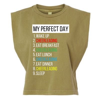 My Perfect Day Cheerleading Gift Garment-Dyed Women's Muscle Tee