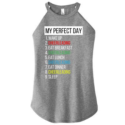 My Perfect Day Cheerleading Gift Women's Perfect Tri Rocker Tank