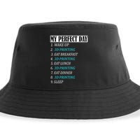 My Perfect Day 3 D Printing Printer Accessories Funny Gift Geek Gift Sustainable Bucket Hat