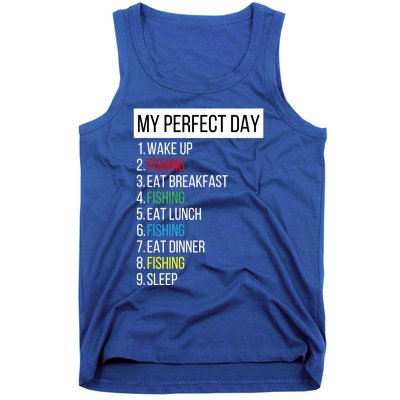 My Perfect Day Fishing Cool Gift Tank Top