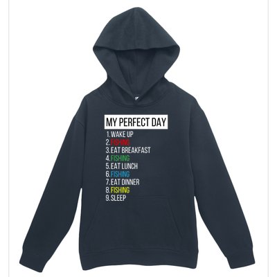 My Perfect Day Fishing Cool Gift Urban Pullover Hoodie