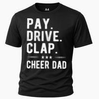 Mens Pay Drive Clap Cheer Dad Cheerleading Father Cheerleader Cooling Performance Crew T-Shirt
