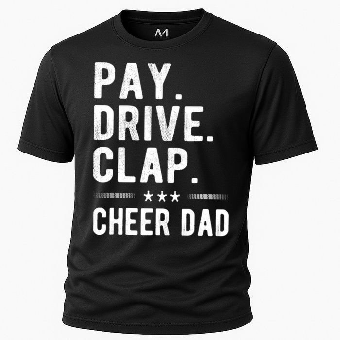 Mens Pay Drive Clap Cheer Dad Cheerleading Father Cheerleader Cooling Performance Crew T-Shirt