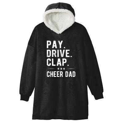 Mens Pay Drive Clap Cheer Dad Cheerleading Father Cheerleader Hooded Wearable Blanket