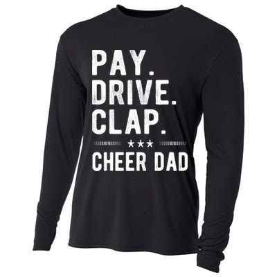 Mens Pay Drive Clap Cheer Dad Cheerleading Father Cheerleader Cooling Performance Long Sleeve Crew