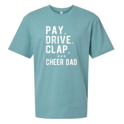 Mens Pay Drive Clap Cheer Dad Cheerleading Father Cheerleader Sueded Cloud Jersey T-Shirt