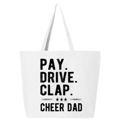 Mens Pay Drive Clap Cheer Dad Cheerleading Father Cheerleader 25L Jumbo Tote