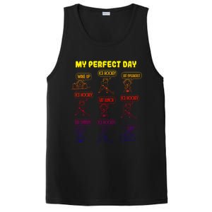 My Perfect Day Boy Ice Hockey Cute Gift PosiCharge Competitor Tank