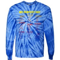 My Perfect Day Boy Ice Hockey Cute Gift Tie-Dye Long Sleeve Shirt