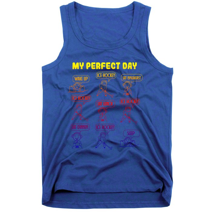 My Perfect Day Boy Ice Hockey Cute Gift Tank Top