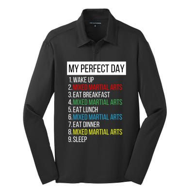 My Perfect Day Mixed Martial Arts Gift Silk Touch Performance Long Sleeve Polo