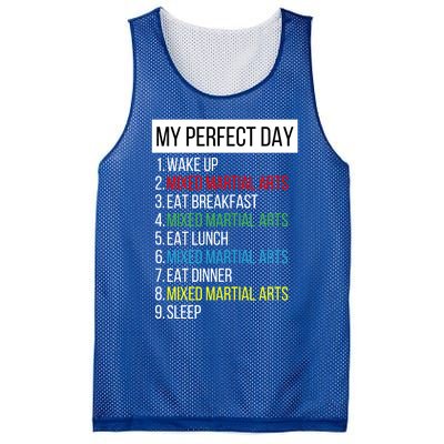 My Perfect Day Mixed Martial Arts Gift Mesh Reversible Basketball Jersey Tank