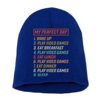 My Perfect Day Wake Up Play Video Games Gift Short Acrylic Beanie