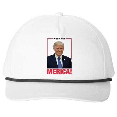 Merica! President Donald Trump Presidential Portrait Meme Cute Gift Snapback Five-Panel Rope Hat