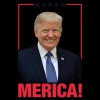 Merica! President Donald Trump Presidential Portrait Meme Cute Gift Drawstring Bag