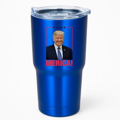 Merica! President Donald Trump Presidential Portrait Meme Cute Gift Tumbler