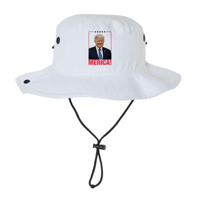 Merica! President Donald Trump Presidential Portrait Meme Cute Gift Legacy Cool Fit Booney Bucket Hat