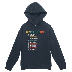 My Perfect Day Funny Needlepoint Gift Urban Pullover Hoodie