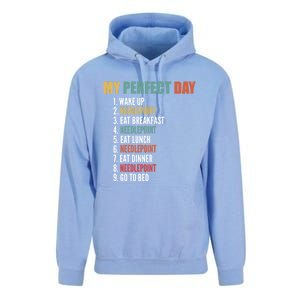 My Perfect Day Funny Needlepoint Gift Unisex Surf Hoodie