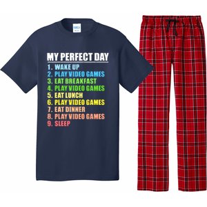 My Perfect Day Play Video Games Gamers Boy Funny Gaming Pajama Set