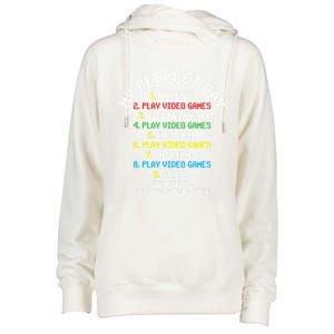 My Perfect Day Play Video Games Lover Gift Womens Funnel Neck Pullover Hood