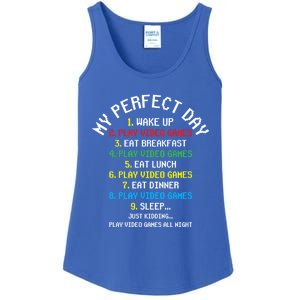 My Perfect Day Play Video Games Lover Gift Ladies Essential Tank