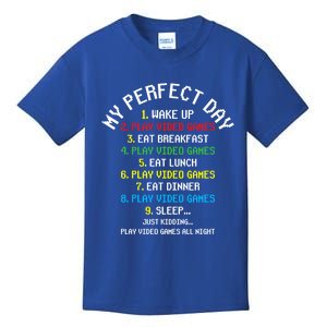 My Perfect Day Play Video Games Lover Gift Kids T-Shirt