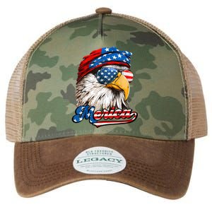 Merica Patriotic Eagle USA American Flag 4th Of July Legacy Tie Dye Trucker Hat